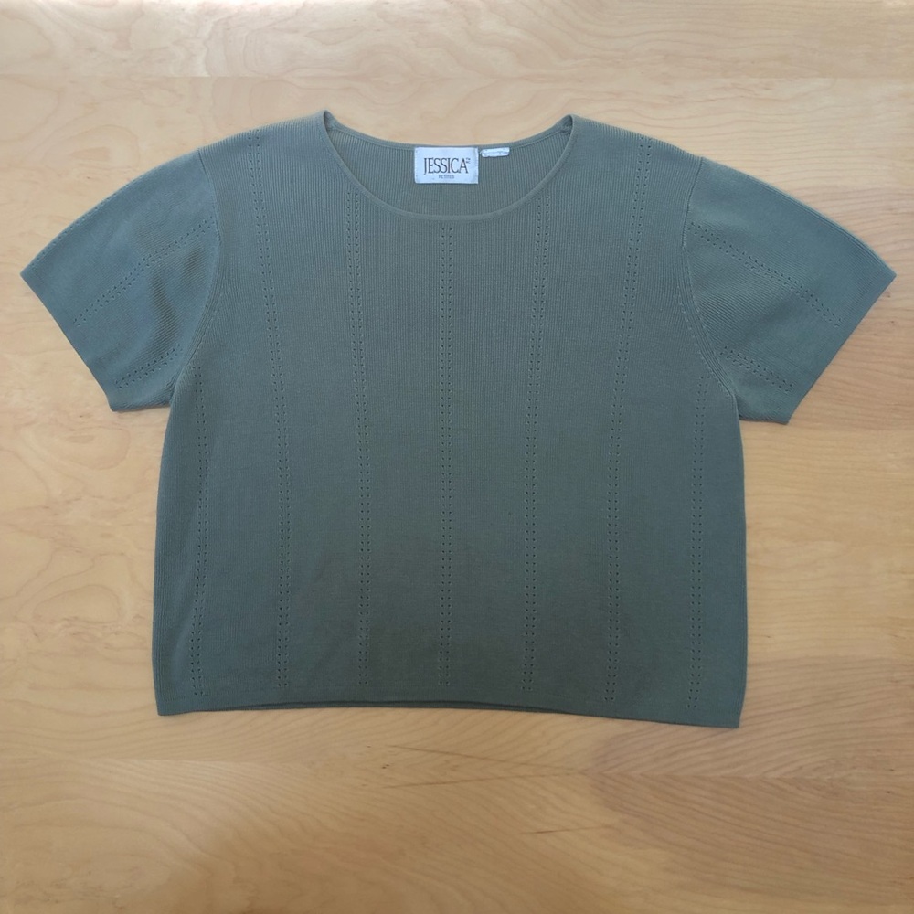 Jessica Petites Olive Knit Top